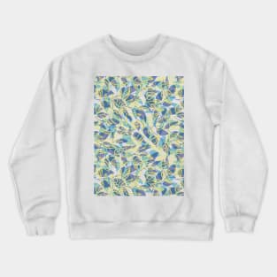 Minimalist Leaf Line Art Illustration as a Seamless Surface Pattern Design Crewneck Sweatshirt